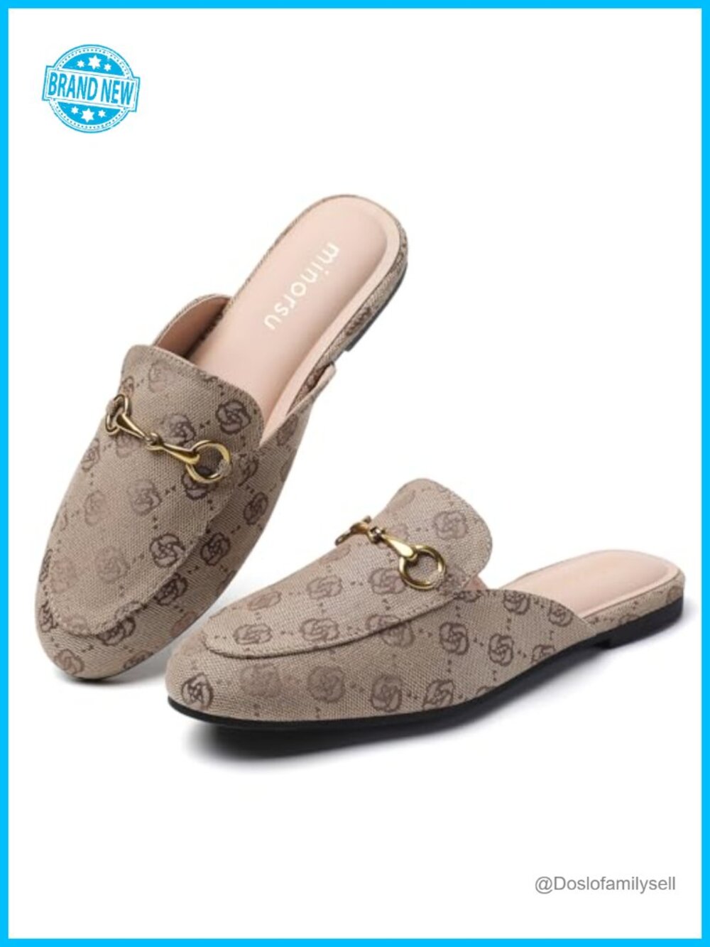 Women's Minorsu Buckle Mules Flats Loafers Memory Foam Office Work Shoes